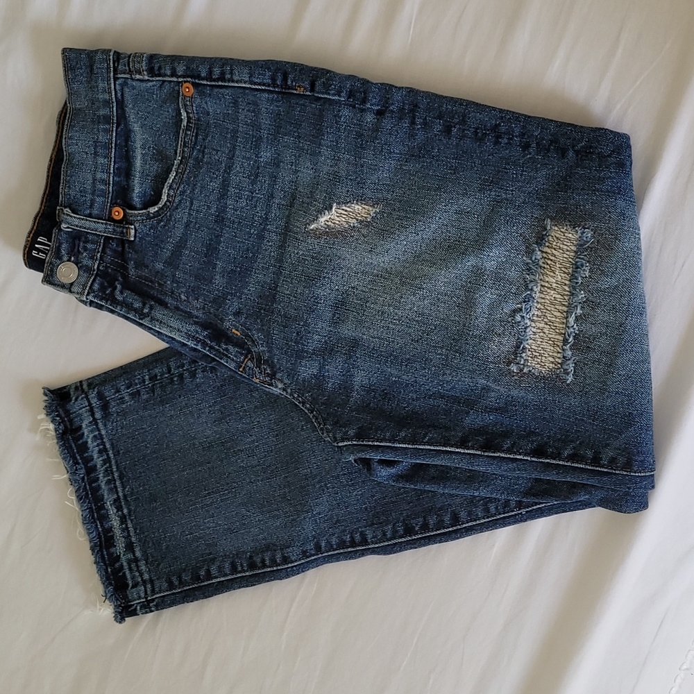 Gap Distressed Jeans with Frayed Hem